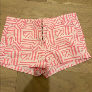 J. Crew Pink and White High Waist Women's Shorts
